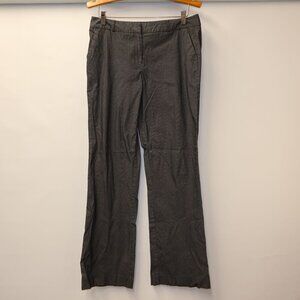 New York & Company Women's Gray Pinstripe Dress Pants Size 8 Tall Cotton Blend